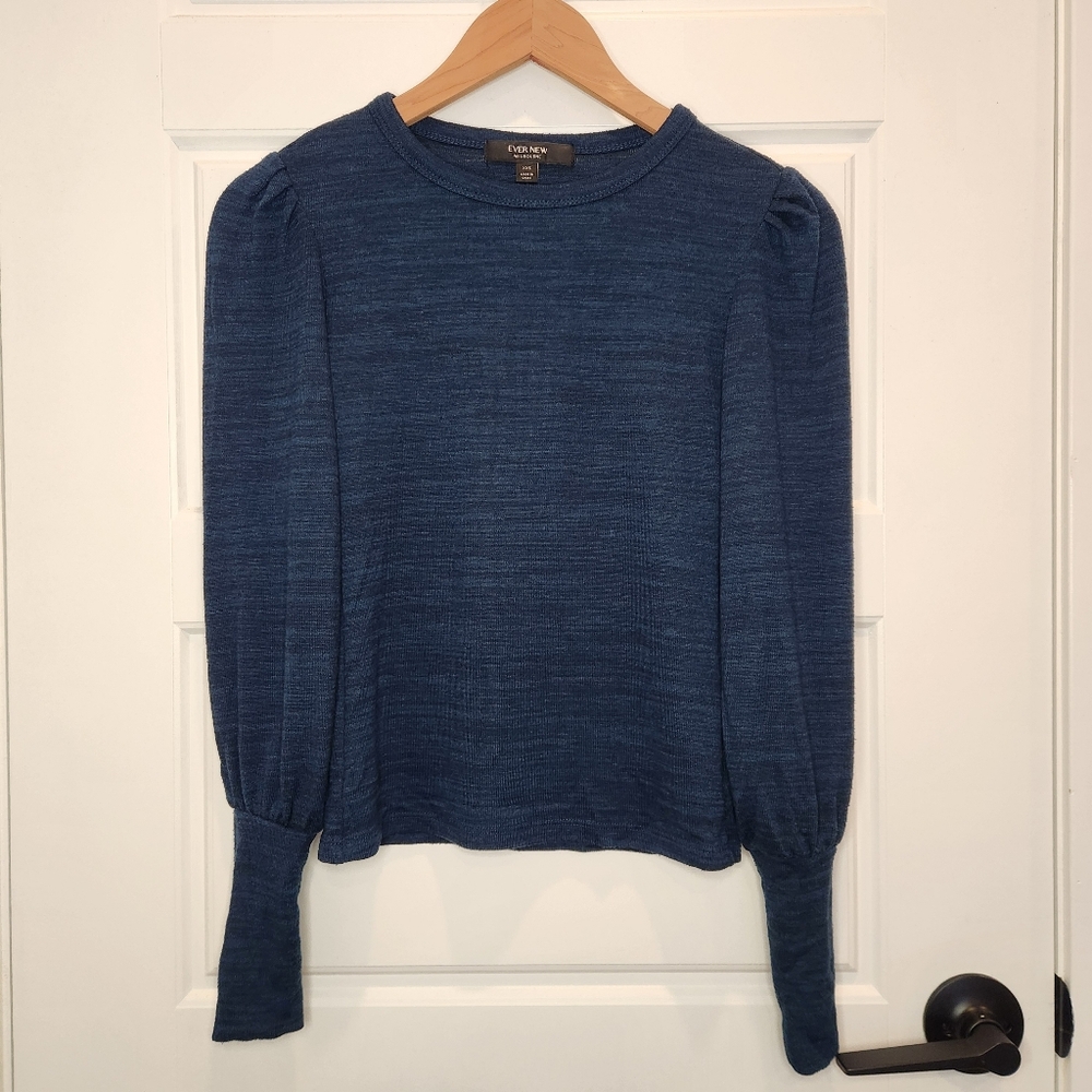 XXS/XS Ever New Melbourne Ines Blouson-Sleeve Long Sleeve Top - Teal - Picture 2 of 5